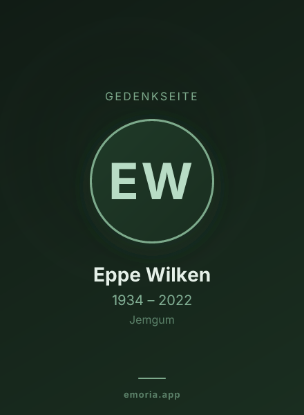 Gedenkportrait von Eppe Wilken