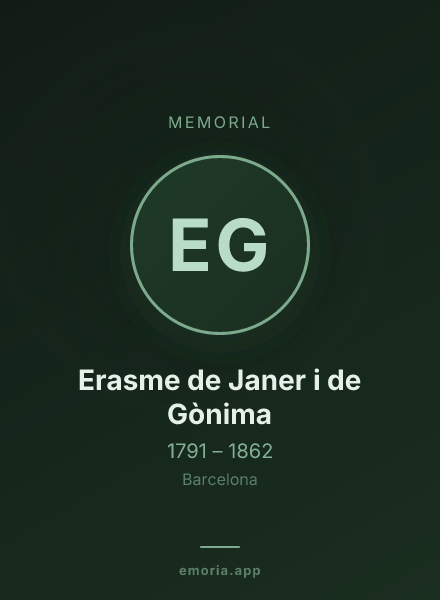 Memorial portrait of Erasme de Janer i de Gònima