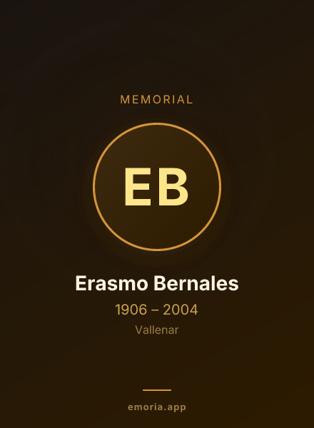 Memorial portrait of Erasmo Bernales