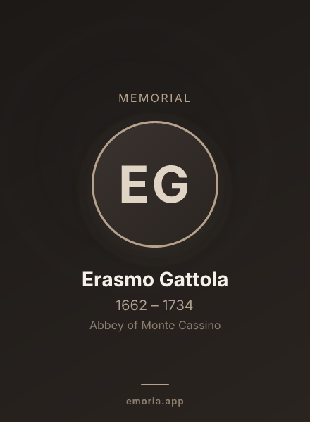 Memorial portrait of Erasmo Gattola