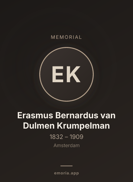 Memorial portrait of Erasmus Bernardus van Dulmen Krumpelman