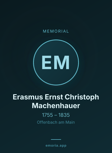 Memorial portrait of Erasmus Ernst Christoph Machenhauer
