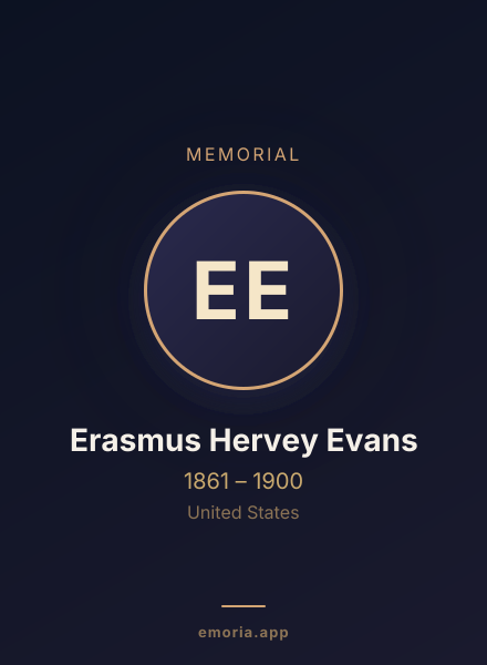 Memorial portrait of Erasmus Hervey Evans