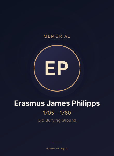 Memorial portrait of Erasmus James Philipps