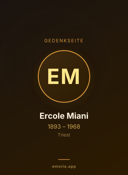 Gedenkportrait von Ercole Miani