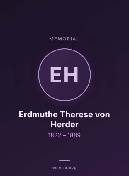 Memorial portrait of Erdmuthe Therese von Herder