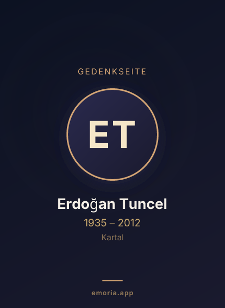 Gedenkportrait von Erdoğan Tuncel
