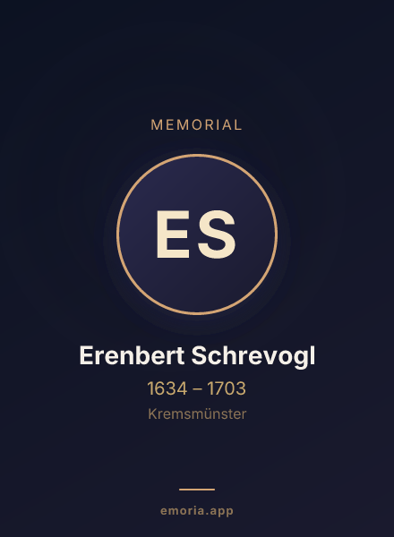 Memorial portrait of Erenbert Schrevogl