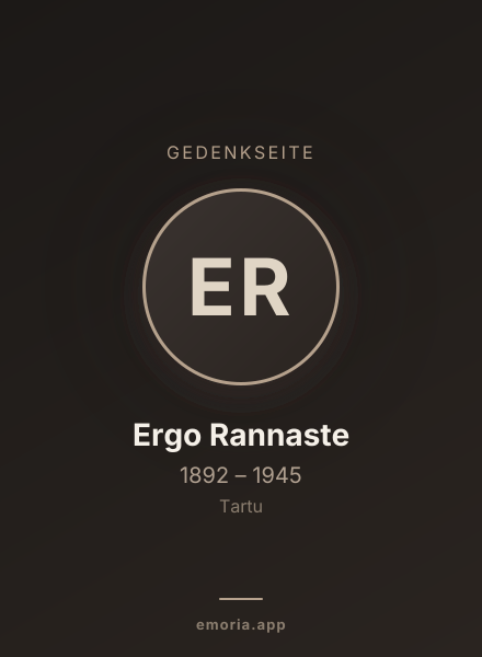 Gedenkportrait von Ergo Rannaste