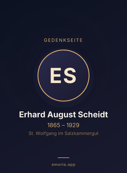 Gedenkportrait von Erhard August Scheidt
