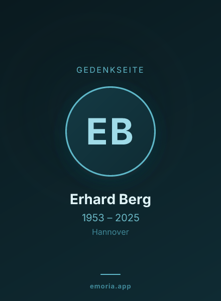 Gedenkportrait von Erhard Berg