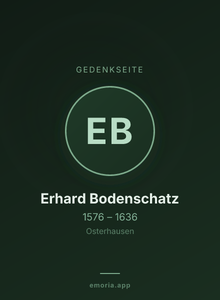 Gedenkportrait von Erhard Bodenschatz