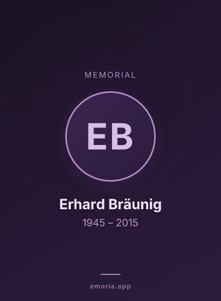 Memorial portrait of Erhard Bräunig