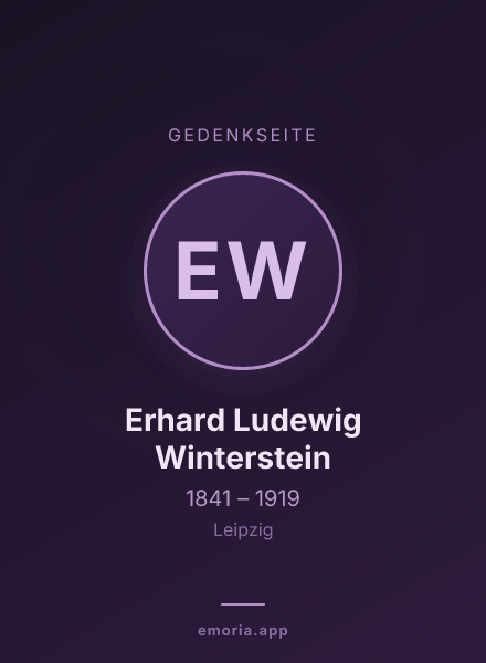 Gedenkportrait von Erhard Ludewig Winterstein