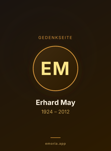 Gedenkportrait von Erhard May
