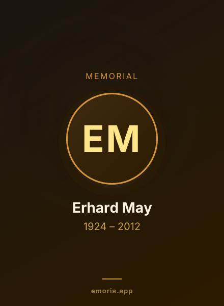 Memorial portrait of Erhard May