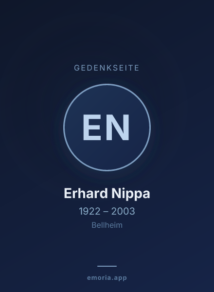 Gedenkportrait von Erhard Nippa