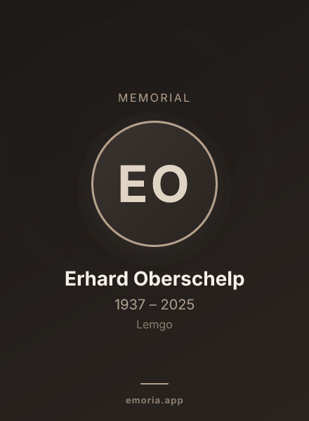 Memorial portrait of Erhard Oberschelp