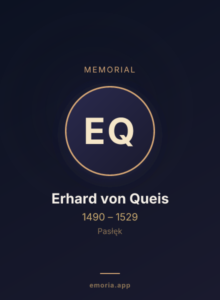 Memorial portrait of Erhard von Queis