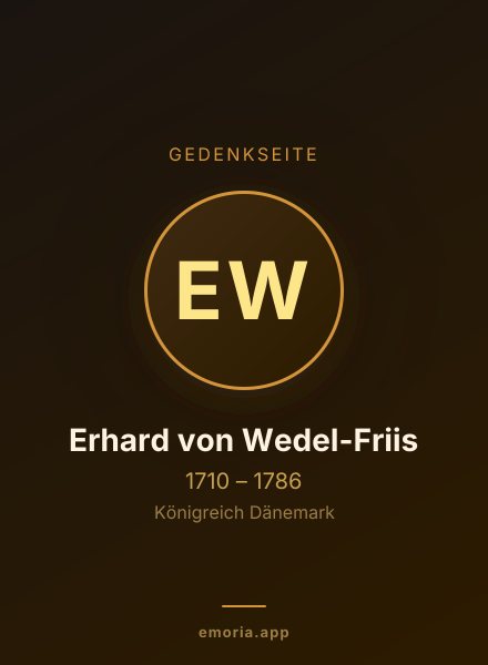 Gedenkportrait von Erhard von Wedel-Friis