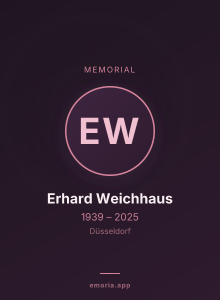 Memorial portrait of Erhard Weichhaus