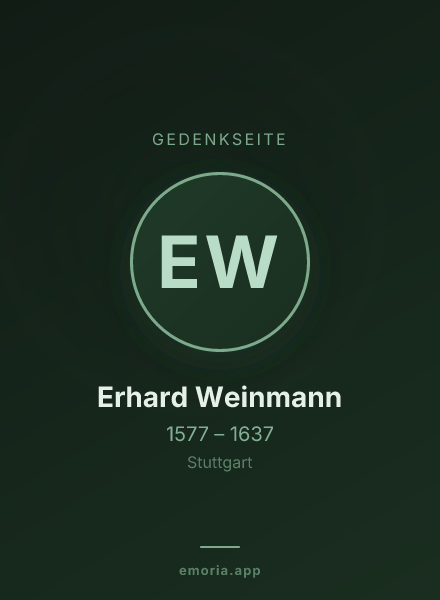 Gedenkportrait von Erhard Weinmann