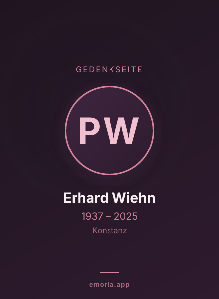 Gedenkportrait von Prof. Dr. Erhard Wiehn