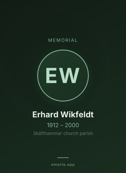Memorial portrait of Erhard Wikfeldt