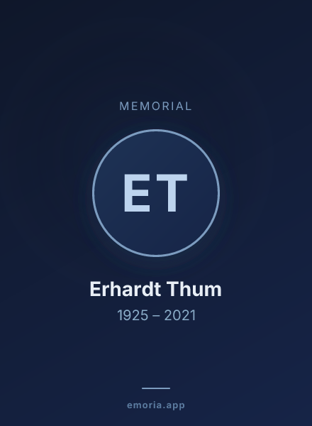 Memorial portrait of Erhardt Thum