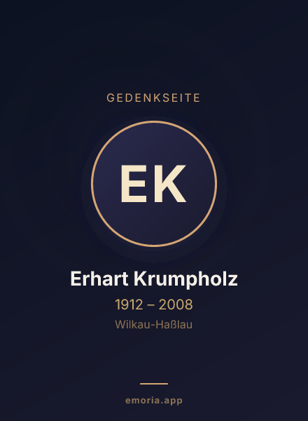 Gedenkportrait von Erhart Krumpholz