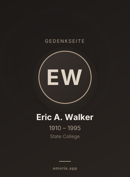 Gedenkportrait von Eric A. Walker