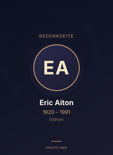 Gedenkportrait von Eric Aiton