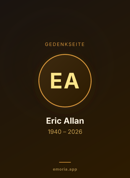 Gedenkportrait von Eric Allan