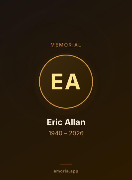 Memorial portrait of Eric Allan