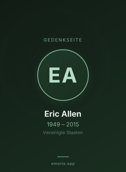 Gedenkportrait von Eric Allen
