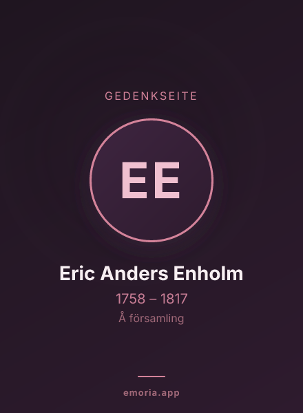 Gedenkportrait von Eric Anders Enholm