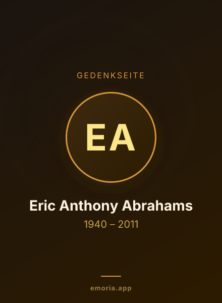 Gedenkportrait von Eric Anthony Abrahams
