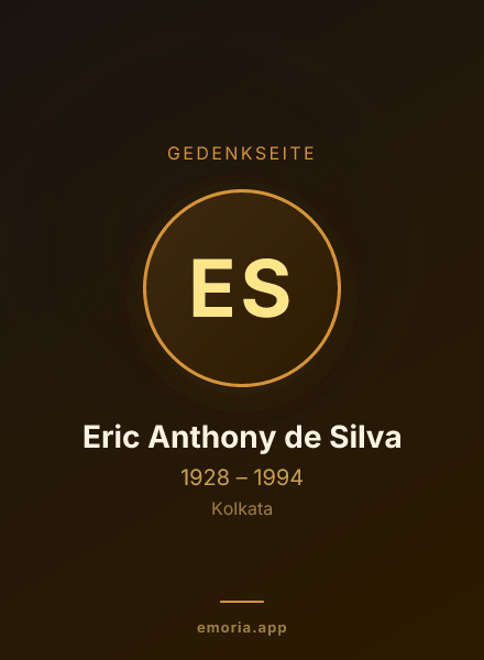 Gedenkportrait von Eric Anthony de Silva