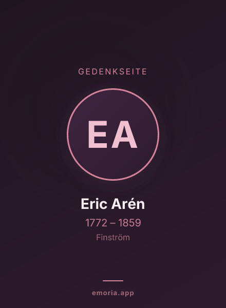 Gedenkportrait von Eric Arén