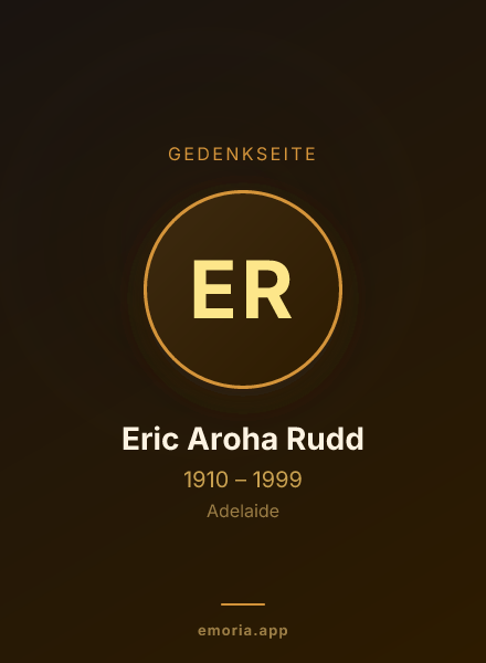 Gedenkportrait von Eric Aroha Rudd