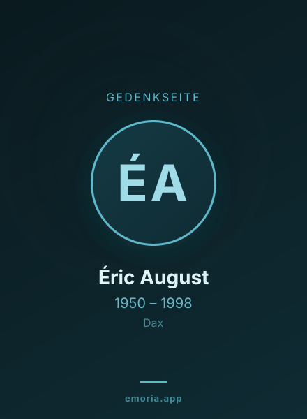 Gedenkportrait von Éric August