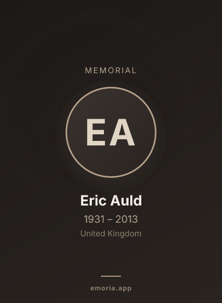 Memorial portrait of Eric Auld