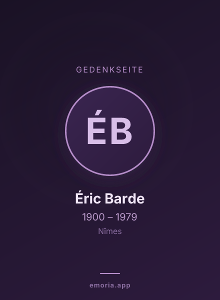 Gedenkportrait von Éric Barde