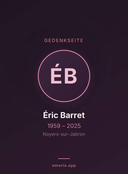 Gedenkportrait von Éric Barret
