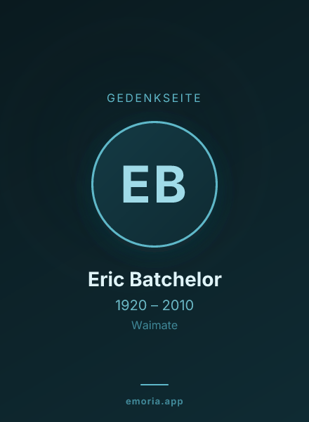 Gedenkportrait von Eric Batchelor