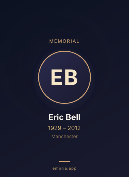 Memorial portrait of Eric Bell