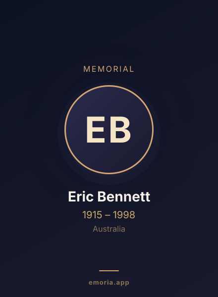 Memorial portrait of Eric Bennett