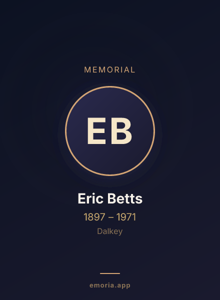 Memorial portrait of Eric Betts