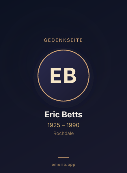 Gedenkportrait von Eric Betts
