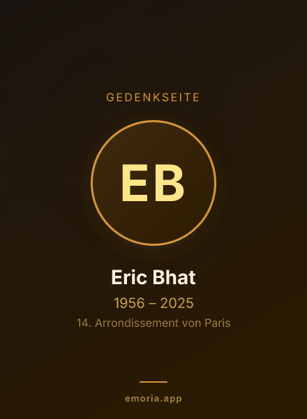 Gedenkportrait von Eric Bhat